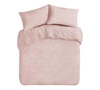 Velosso Teddy Bear Ultra Cosy Bedding Thermal Plush Duvet Cover and Pillowcase Set Fluffy Warm Cuddly Fleece Quilt Cover Set (Blush Pink, Single)