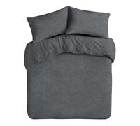 Velosso Teddy Bear Ultra Cosy Bedding Thermal Plush Duvet Cover and Pillowcase Set Fluffy Warm Cuddly Fleece Quilt Cover Set (Charcoal Grey, Single)