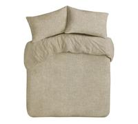 Velosso Teddy Bear Ultra Cosy Bedding Thermal Plush Duvet Cover and Pillowcase Set Fluffy Warm Cuddly Fleece Quilt Cover Set (Natural Beige, King)