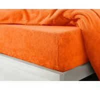 Velosso Teddy Fleece Warm and Cosy Fitted Sheet - Orange - Single