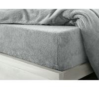Velosso Teddy Fleece Warm and Cosy Fitted Sheet - Silver - Single