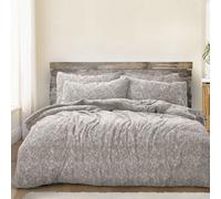 Velosso Teddy Marl Warm & Cosy Duvet Cover & Pillowcase Set in Natural | Size: Super King Velosso Natural Super King