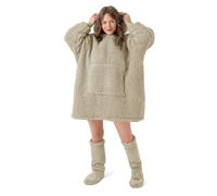 Velosso Teddy Oversized Hoodie Blanket One Size Fits All in Beige Velosso Beige One Size