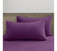 Velosso Teddy Pillowcase Pair with Plain in Purple | Size: 50 cm x 75 cm Velosso Purple 50 cm x 75 cm