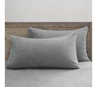 Velosso Teddy Pillowcase Pair with Plain in Silver | Size: 50 cm x 75 cm Velosso Silver 50 cm x 75 cm