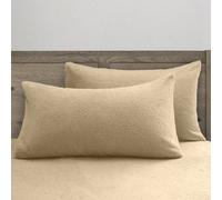 Velosso Teddy Pillowcase Pair with Plain in Taupe | Size: 50 cm x 75 cm Velosso Taupe 50 cm x 75 cm