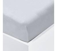 Velosso Terry Stretch 100% Cotton Fitted Sheet with Plain Dye Sheet in Grey | Size: Single Velosso Grey Single