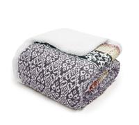 Velosso Textured Sherpa Throw Blanket With Tassled Edging For Sofa, Bed, Cosy Winter Essential, 130Cm X 180Cm - Charcoal