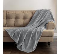 Velosso Thermal Soft Ribbed Cord Throw Blanket For Sofa, Bed, Armchair, Couch - 150Cm X 200Cm, Grey