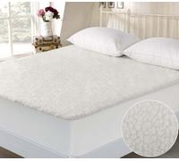Velosso Thermal Warm White Sherpa Fleece Blanket - Faux Fur Underblanket, Machine Washable For Bed, Couch, Sofa - Single Bed, White