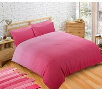 Velosso Vibrant Colour Printed Cotton Blend Duvet Cover & Pillowcase Set, Durable Bedding Set - Machine Washable, Button Enclosure - Pink