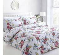 Velosso Vintage Floral Printed Cotton Blend Duvet Cover and Pillowcase Set - Multi - Single