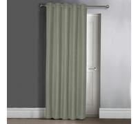 Velosso Waffle Jacquard Total Blackout Door Curtain - Sage