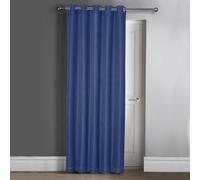 Velosso Waffle Jacquard Total Blackout Single Panel Door Curtain in Navy | Size: 117 cm width x 214 cm drop Velosso Navy 117 cm width x 214 cm drop