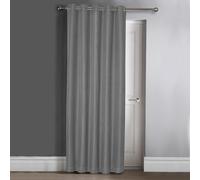 Velosso Waffle Jacquard Total Blackout Single Panel Door Curtain in Silver | Size: 117 cm width x 214 cm drop Velosso Silver 117 cm width x 214 cm drop