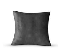 Velosso Waffle Weave Decorative Cushion, Textured Soft Fabric Sofa Cushion Slipcover With Stylish Zip Closure - Charcoal