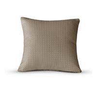Velosso Waffle Weave Decorative Cushion, Textured Soft Fabric Sofa Cushion Slipcover With Stylish Zip Closure - Natural