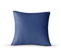 Velosso Waffle Weave Decorative Cushion, Textured Soft Fabric Sofa Cushion Slipcover With Stylish Zip Closure - Navy