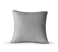 Velosso Waffle Weave Decorative Cushion, Textured Soft Fabric Sofa Cushion Slipcover With Stylish Zip Closure - Silver