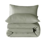 Velosso Waffle Weave Duvet Cover Set With Pillowcases, Button Enclosure Textured Duvet, Easy-Care Quilt Cover - Sage