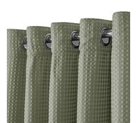 Velosso Waffle Weave Total Blackout Jacquard Eyelet Header C in Light Green | Size: 168 cm width x 183 cm drop Velosso Light Green 168 cm width x 183 cm drop