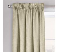 Velosso Westwood Dimout Pencil Pleat Curtains in Beige | Size: 168 cm width x 137 cm drop Velosso Beige 168 cm width x 137 cm drop