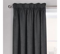 Velosso Westwood Dimout Pencil Pleat Curtains in Black | Size: 228 cm width x 228 cm drop Velosso Black 228 cm width x 228 cm drop