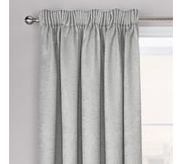 Velosso Westwood Dimout Pencil Pleat Curtains in Silver | Size: 168 cm width x 229 cm drop Velosso Silver 168 cm width x 229 cm drop