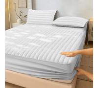 Velosso White Jumbo Cord Faux Rabbit Fur Fitted Sheet King