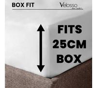 Velosso White Microfibre Fitted Sheet Double