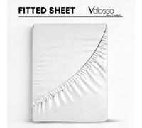 Velosso White Microfibre Fitted Sheet Super King