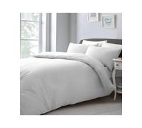 Velosso White Microfibre Plain Duvet Cover And Pillowcase Set Single