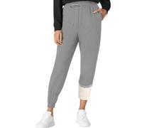 Velosso Womens Thermal Sherpa Jogger Pants Jersey Joggers with Sherpa Fleece Lining Winter Casual Lounge Yoga Pants Running Hiking Sweatpants (UK, Alpha, XL, Regular, Regular, Grey)