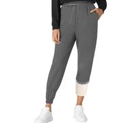 Velosso Womens Thermal Sherpa Jogger Pants Jersey Joggers with Sherpa Fleece Lining Winter Casual Lounge Yoga Pants Running Hiking Sweatpants (UK, Alpha, L, Regular, Regular, Charcoal)