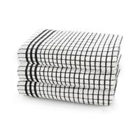 Velosso Woven Check 100% Cotton Easy Care Tea Towels, Pack Of 3