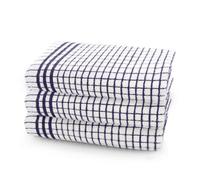 Velosso Woven Check 100% Cotton Easy Care Tea Towels, Pack Of 3