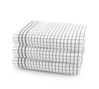 Velosso Woven Check 100% Cotton Easy Care Tea Towels, Pack Of 3