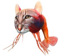 VeloStreamus Italian Brainrot Toy, Adorable Tralalero Tralala Plush for Kids and Adults, for Fans, Cute Shark Plush for Imaginative Play (Cat Shrimp)