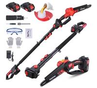 Velotrex Electric Cordless Pole Saw, 8 Inch Brushless Pole Chainsaw for Tree Trimming