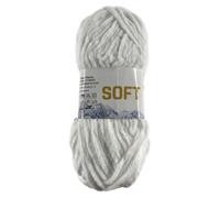 Velour Chenille Ayaz Milda Soft 100g Chunky Plush (1208MS White)