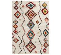 Velour Deep-Pile Rug Boho Vintage Design - Cream - 120X170 cm
