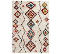 Velour Deep-Pile Rug Boho Vintage Design - Cream - 200X290 cm