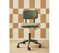 Velour Desk Chair with Castors for Children green