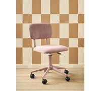 Velour Desk Chair with Castors for Children rose