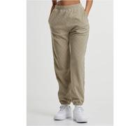 Velour jogging trousers for women Urban Classics Jacquard Beige L