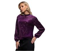 Velour Jumper Women Goddiva Sequin Velvet Violet 42