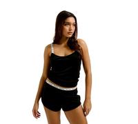 Velour Ribbed Tank Top with Contrast Straps by Juicy Couture UK
