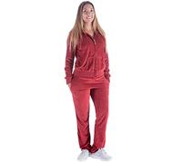 Velour Tracksuits Womens Jogging Track Suit for Women Set 2 Piece Outfits SweatPants, Wine, Medium