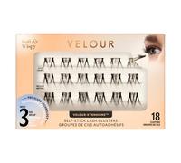 Velour-Xtensions™ Self-Stick Lash Clusters Soft & Wispy, Self Adhesive Eyelashes with 18 Underlash Clusters, New No Glue Technology for Lightweight Effortless Lash Look at Home