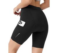 VeloVibe Women's Cycling Shorts Padded 6D with Pocket Quick-Drying Cycling Shorts Women's Elastic Cycling Shorts Women's Short Breathable Bicycle Trousers Women with Wide and Dense Padding Pain Free